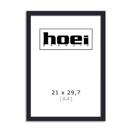 Populær og tidsløs sort træramme i størrelsen 21x29,7 cm. (A4)