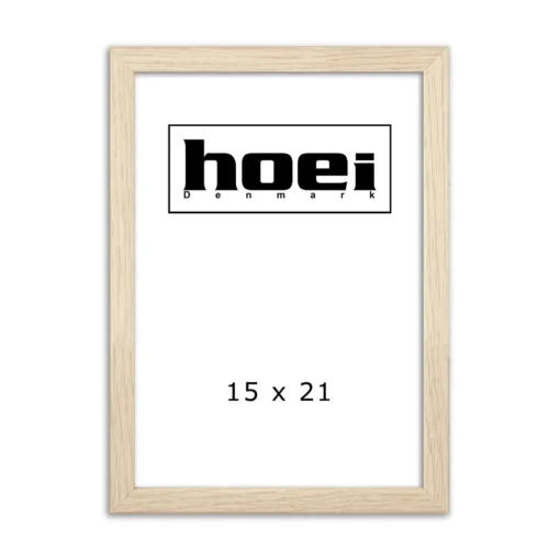 Populær ege look træramme i 15x21 (A5) størrelse med alm. glas