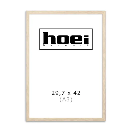 Populær Ege træramme i A3 (29,7x42 cm) med almindelig glas