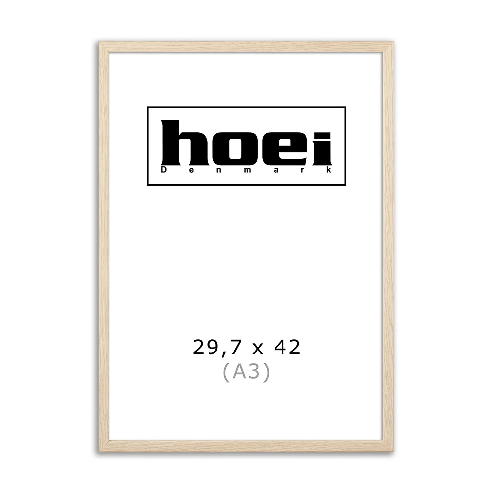 Populær Ege træramme i A3 (29,7x42 cm) med almindelig glas