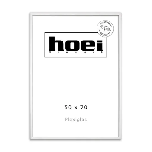 Populær 50x70 hvid ramme med plexiglas til indramning af plakater