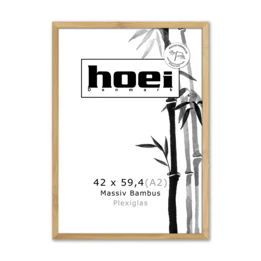 Massiv bambus ramme 42x59,4 A2 plexiglas