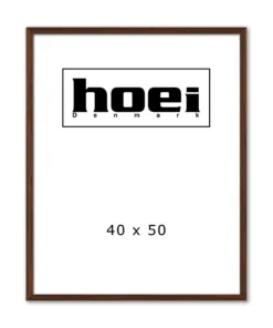Mørk massiv egetræ ramme 40x50