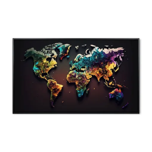 Abstract colorful world map background, Generated by Ai.