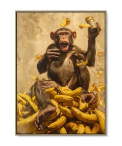 Galleri lærredsprint Banana Bonanza Ege svæveramme