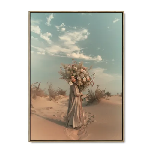 Galleri lærredsprint Desert Bloom EGE svæveramme