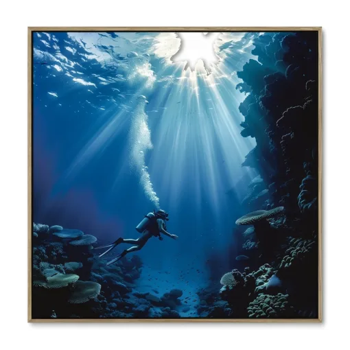 Galleri lærredsprint Underwater Wonderland EGE svæveramme