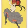 Woman dancing in a gray dress, remixed from artworks by Leonetto