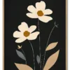 Cream Petals on Black Massiv Eg