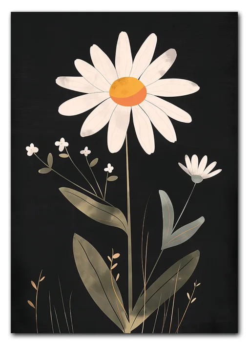 Daisy on Black Plakat