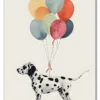 Dalmatian with Balloons Plakat