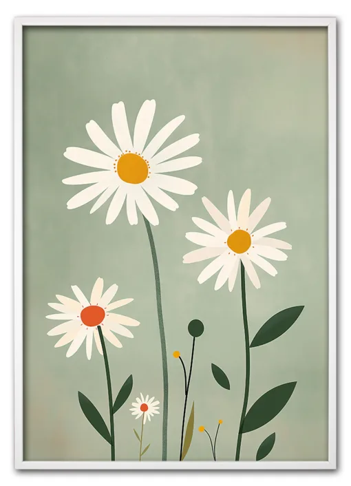 Field of Daisies Hvid