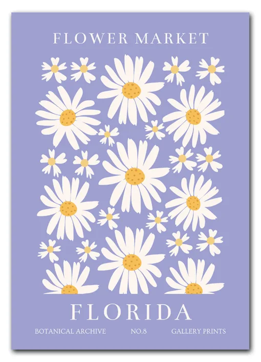 Flower Market Florida Plakat
