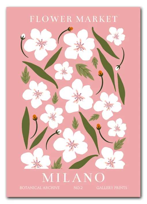 Flower Market Milano Plakat