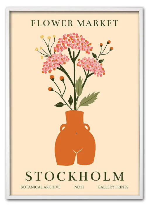 Flower Market Stockholm Hvid