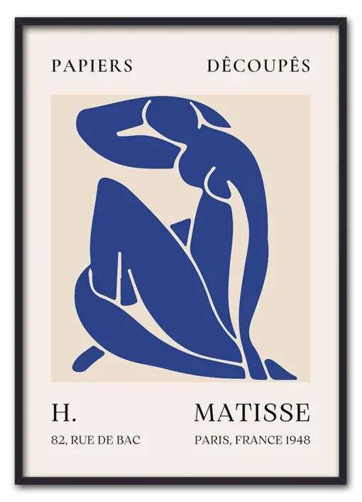 Matisse Cut Outs No. 08 (Blue Nude) Sort