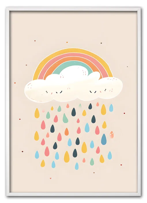 Rainbow Rain Hvid