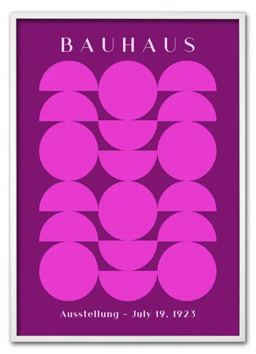 Bauhaus Circles Pink Hvid