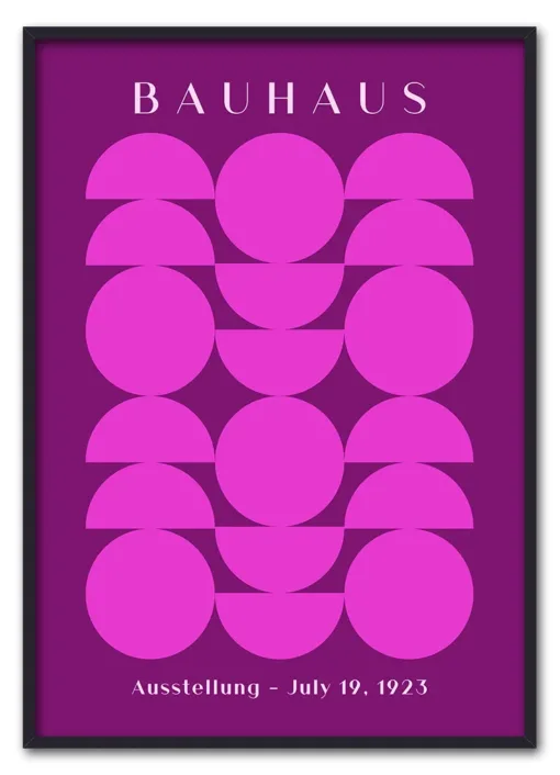 Bauhaus Circles Pink Sort