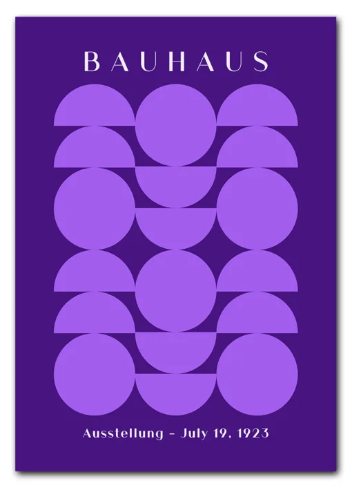 Bauhaus Circles Purple Plakat