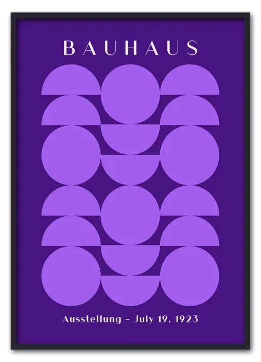Bauhaus Circles Purple Sort