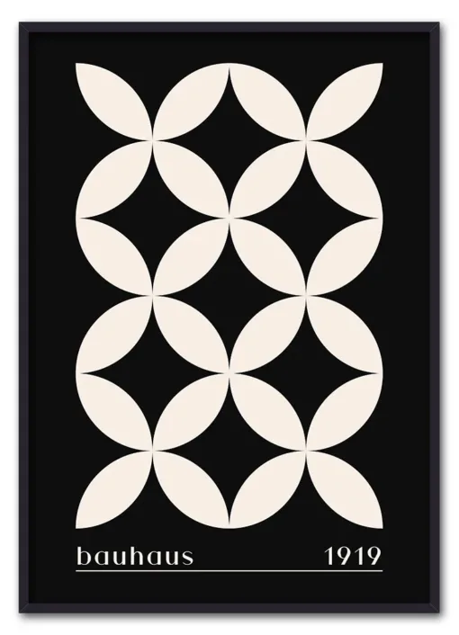 Bauhaus Cross Pattern – Black Edition Sort