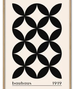 Bauhaus Cross Pattern – Classic Black Massiv Eg