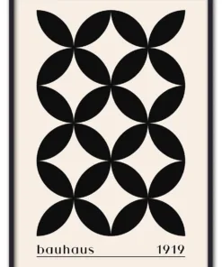 Bauhaus Cross Pattern – Classic Black Sort