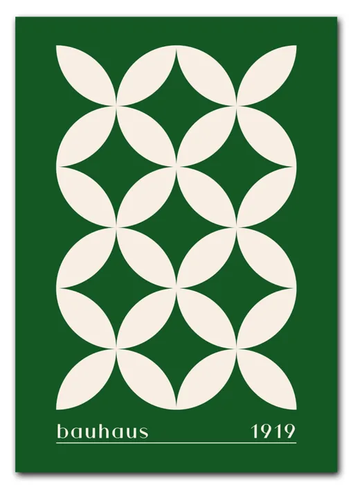 Bauhaus Cross Pattern – Green Edition Plakat