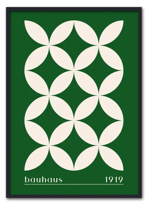 Bauhaus Cross Pattern – Green Edition Sort