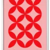 Bauhaus Cross Pattern – Red Edition Hvid