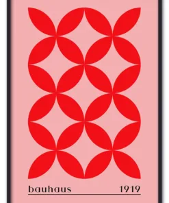 Bauhaus Cross Pattern – Red Edition Sort