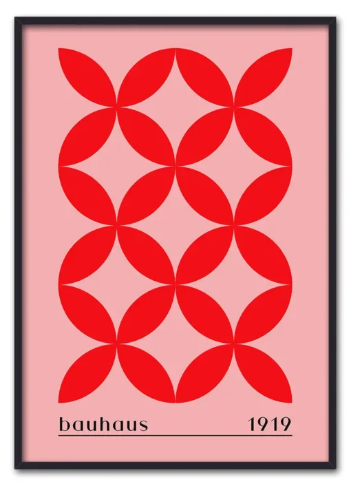 Bauhaus Cross Pattern – Red Edition Sort