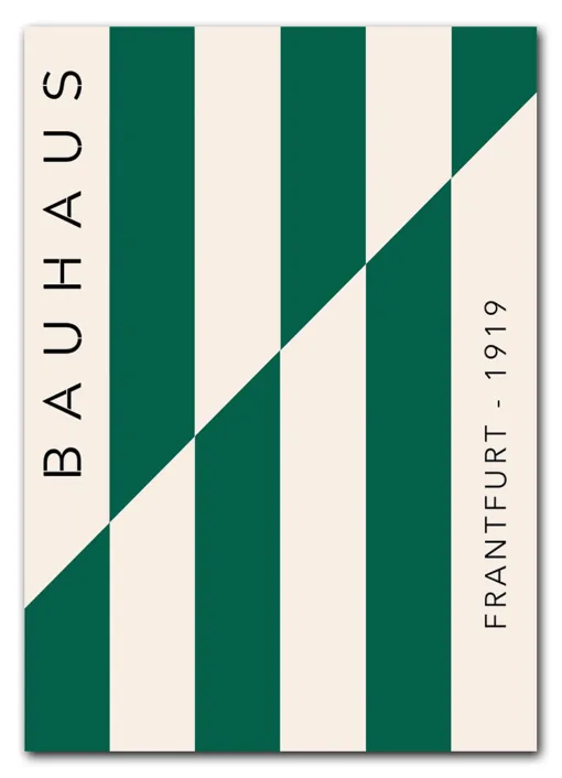Bauhaus Frankfurt Lines – Green Edition Plakat