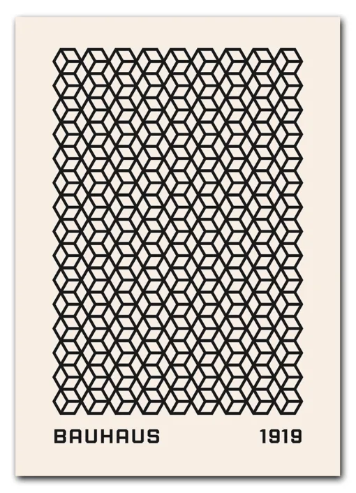 Bauhaus Geometric Mesh Plakat
