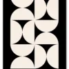 Bauhaus Pattern Grid – Black Edition Plakat