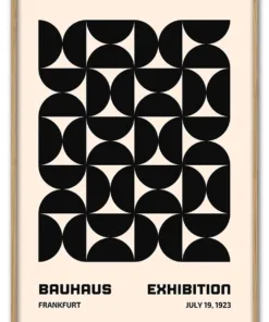 Bauhaus Pattern Grid – Black Massiv Eg