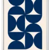 Bauhaus Pattern Grid – Blue Edition Hvid