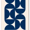 Bauhaus Pattern Grid – Blue Edition Plakat