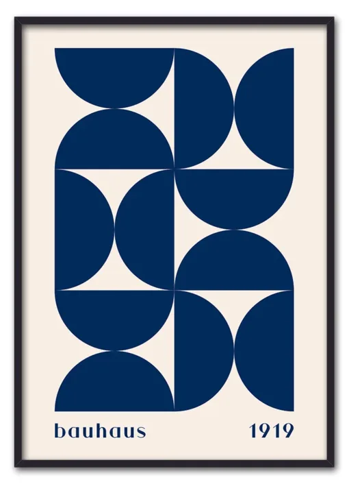 Bauhaus Pattern Grid – Blue Edition Sort