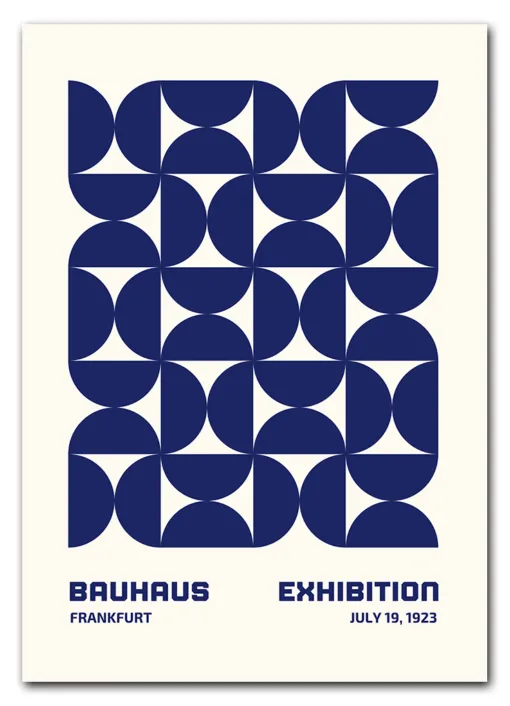 Bauhaus Repeats No. 01 – Blue Plakat