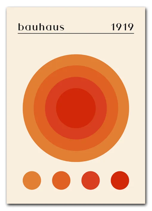 Bauhaus Spectrum Orange Plakat