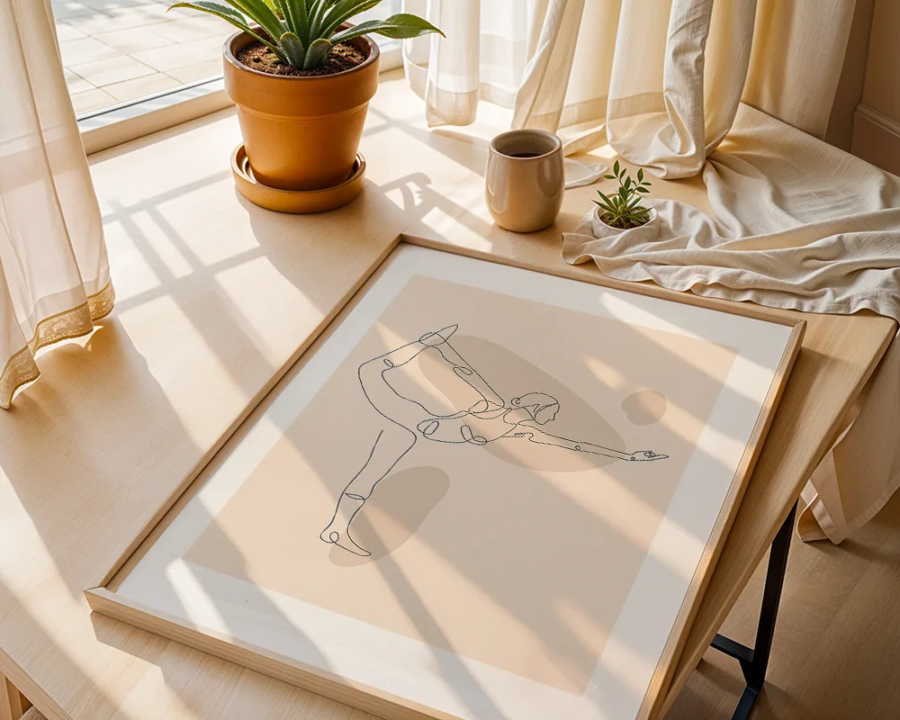 Fin bohemian plakat i naturlige farver